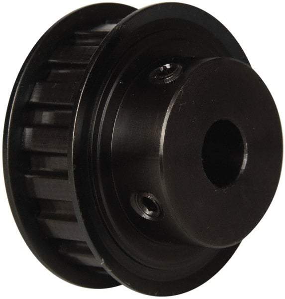 Power Drive - 17 Tooth, 1/2" Inside x 2" Outside Diam, Timing Belt Pulley - 1/2" Belt Width, 2.029" Pitch Diam, Steel & Cast Iron - Eagle Tool & Supply