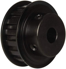 Power Drive - 17 Tooth, 1/2" Inside x 2" Outside Diam, Timing Belt Pulley - 1/2" Belt Width, 2.029" Pitch Diam, Steel & Cast Iron - Eagle Tool & Supply