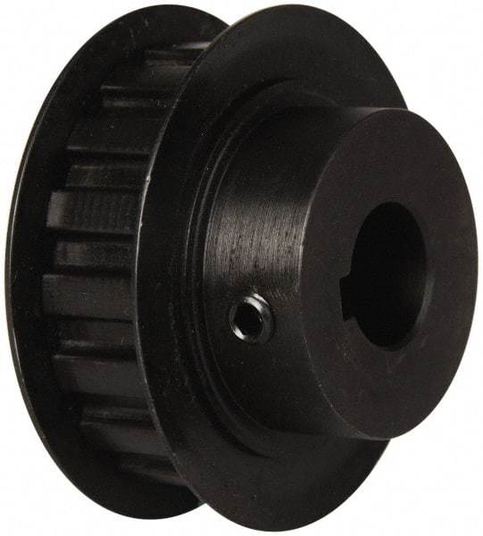 Power Drive - 17 Tooth, 5/8" Inside x 2" Outside Diam, Timing Belt Pulley - 1/2" Belt Width, 2.029" Pitch Diam, Steel & Cast Iron - Eagle Tool & Supply