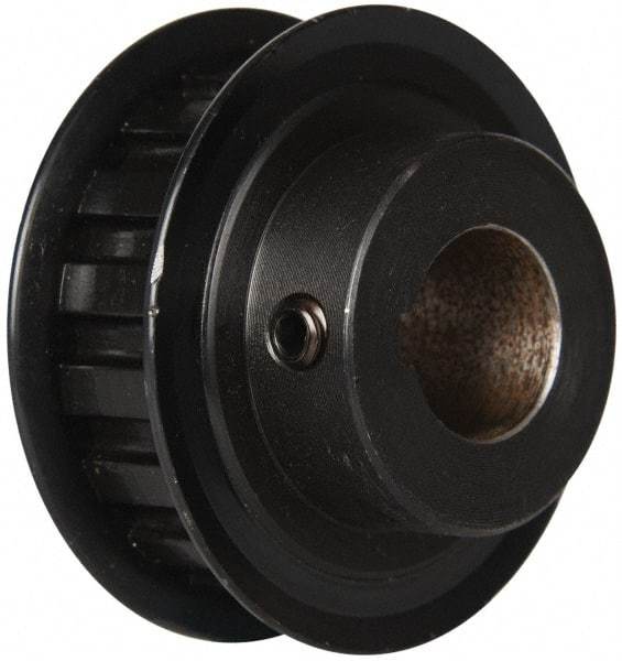 Power Drive - 17 Tooth, 3/4" Inside x 2" Outside Diam, Timing Belt Pulley - 1/2" Belt Width, 2.029" Pitch Diam, Steel & Cast Iron - Eagle Tool & Supply