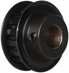 Power Drive - 17 Tooth, 3/4" Inside x 2" Outside Diam, Timing Belt Pulley - 1/2" Belt Width, 2.029" Pitch Diam, Steel & Cast Iron - Eagle Tool & Supply