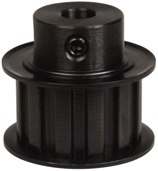 Power Drive - 12 Tooth, 3/8" Inside x 1.402" Outside Diam, Timing Belt Pulley - 3/4" Belt Width, 1.432" Pitch Diam, Steel & Cast Iron - Eagle Tool & Supply