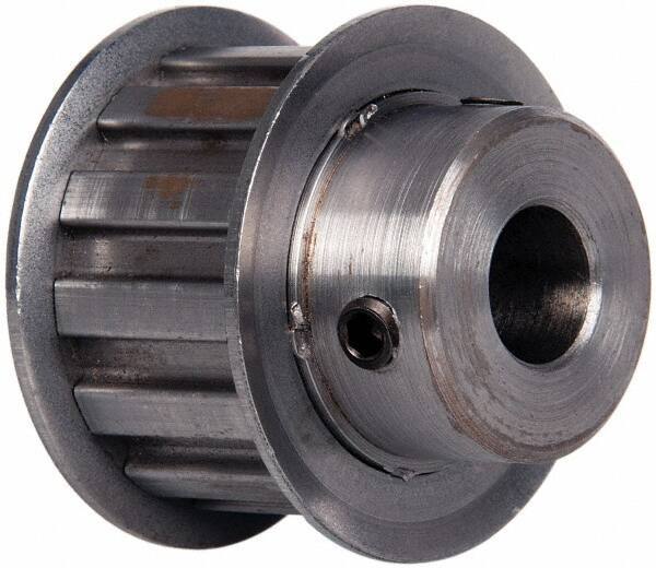 Power Drive - 13 Tooth, 1/2" Inside x 1.522" Outside Diam, Timing Belt Pulley - 3/4" Belt Width, 1.552" Pitch Diam, Steel & Cast Iron - Eagle Tool & Supply