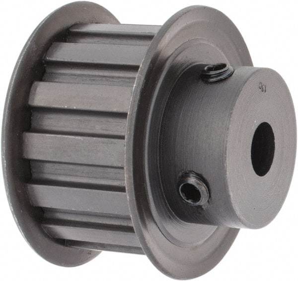 Power Drive - 14 Tooth, 3/8" Inside x 1.641" Outside Diam, Timing Belt Pulley - 3/4" Belt Width, 1.671" Pitch Diam, Steel & Cast Iron - Eagle Tool & Supply