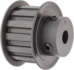Power Drive - 14 Tooth, 3/8" Inside x 1.641" Outside Diam, Timing Belt Pulley - 3/4" Belt Width, 1.671" Pitch Diam, Steel & Cast Iron - Eagle Tool & Supply