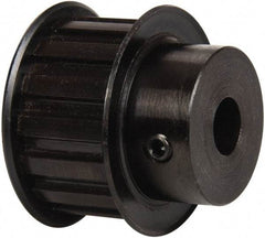 Power Drive - 15 Tooth, 1/2" Inside x 1.76" Outside Diam, Timing Belt Pulley - 3/4" Belt Width, 1.79" Pitch Diam, Steel & Cast Iron - Eagle Tool & Supply