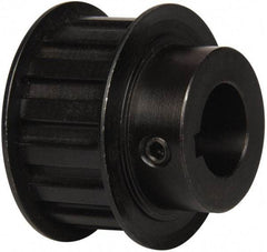 Power Drive - 15 Tooth, 3/4" Inside x 1.76" Outside Diam, Timing Belt Pulley - 3/4" Belt Width, 1.79" Pitch Diam, Steel & Cast Iron - Eagle Tool & Supply