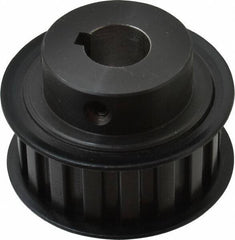 Power Drive - 17 Tooth, 5/8" Inside x 2" Outside Diam, Timing Belt Pulley - 3/4" Belt Width, 2.029" Pitch Diam, Steel & Cast Iron - Eagle Tool & Supply