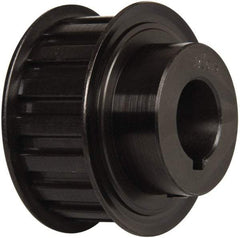 Power Drive - 17 Tooth, 3/4" Inside x 2" Outside Diam, Timing Belt Pulley - 3/4" Belt Width, 2.029" Pitch Diam, Steel & Cast Iron - Eagle Tool & Supply