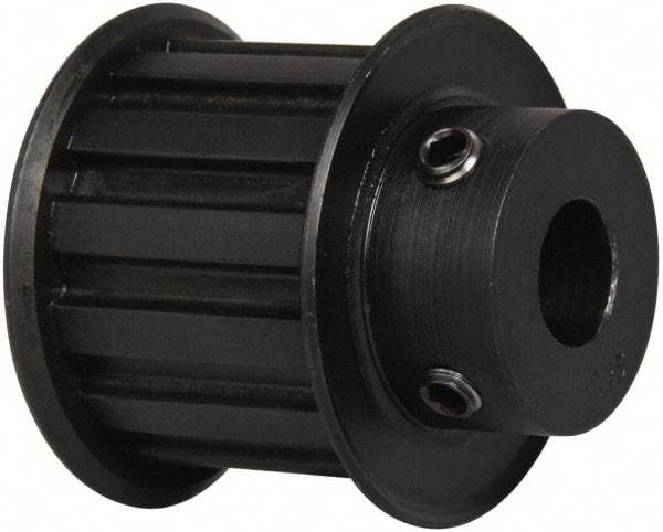 Power Drive - 13 Tooth, 1/2" Inside x 1.522" Outside Diam, Timing Belt Pulley - 1" Belt Width, 1.552" Pitch Diam, Steel & Cast Iron - Eagle Tool & Supply