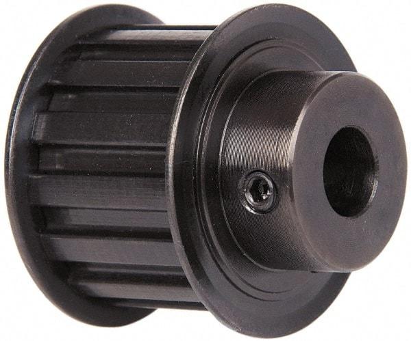 Power Drive - 14 Tooth, 1/2" Inside x 1.641" Outside Diam, Timing Belt Pulley - 1" Belt Width, 1.671" Pitch Diam, Steel & Cast Iron - Eagle Tool & Supply
