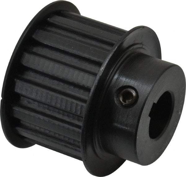 Power Drive - 15 Tooth, 5/8" Inside x 1.76" Outside Diam, Timing Belt Pulley - 1" Belt Width, 1.79" Pitch Diam, Steel & Cast Iron - Eagle Tool & Supply