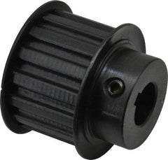 Power Drive - 15 Tooth, 5/8" Inside x 1.76" Outside Diam, Timing Belt Pulley - 1" Belt Width, 1.79" Pitch Diam, Steel & Cast Iron - Eagle Tool & Supply