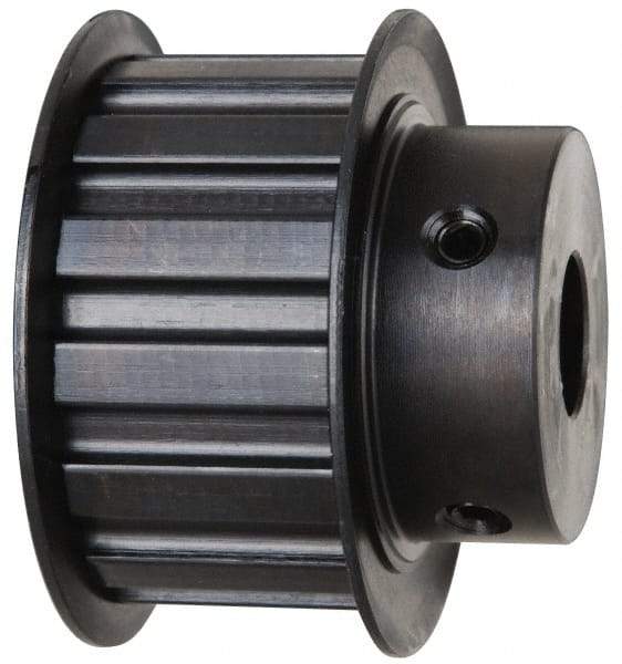 Power Drive - 14 Tooth, 5/8" Inside x 2.174" Outside Diam, Timing Belt Pulley - 3/4, 1" Belt Width, 2.228" Pitch Diam, Steel & Cast Iron - Eagle Tool & Supply