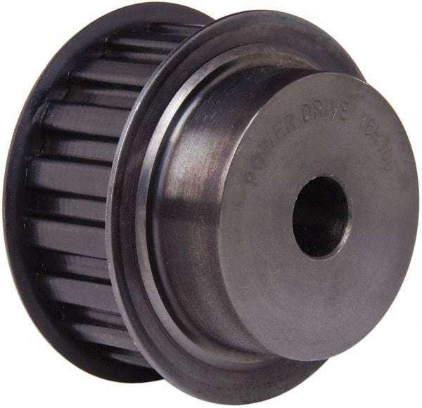 Power Drive - 18 Tooth, 5/8" Inside x 2.811" Outside Diam, Timing Belt Pulley - 3/4, 1" Belt Width, 2.865" Pitch Diam, Steel & Cast Iron - Eagle Tool & Supply