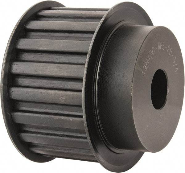 Power Drive - 19 Tooth, 3/4" Inside x 2.97" Outside Diam, Timing Belt Pulley - 1-1/2" Belt Width, 3.024" Pitch Diam, Steel & Cast Iron - Eagle Tool & Supply