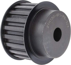 Power Drive - 21 Tooth, 3/4" Inside x 3.288" Outside Diam, Timing Belt Pulley - 1-1/2" Belt Width, 3.342" Pitch Diam, Steel & Cast Iron - Eagle Tool & Supply