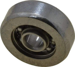 Value Collection - 1/8" Bore Diam, 1/2" OD, Open Miniature Radial Ball Bearing - 11/64" Wide, 1 Row, Round Bore, 49 Lb Static Capacity, 144 Lb Dynamic Capacity - Eagle Tool & Supply