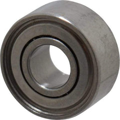 Value Collection - 1/8" Bore Diam, 5/16" OD, Double Shield Miniature Radial Ball Bearing - 9/64" Wide, 1 Row, Round Bore, 40 Lb Static Capacity, 124 Lb Dynamic Capacity - Eagle Tool & Supply