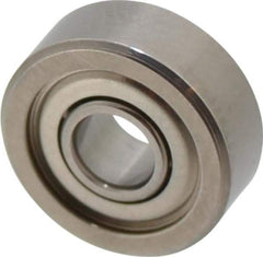 Value Collection - 3/16" Bore Diam, 5/16" OD, Double Shield Miniature Radial Ball Bearing - 1/8" Wide, 1 Row, Round Bore, 29 Lb Static Capacity, 81 Lb Dynamic Capacity - Eagle Tool & Supply