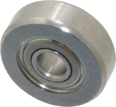 Value Collection - 1/8" Bore Diam, 1/2" OD, Double Shield Miniature Radial Ball Bearing - 11/64" Wide, 1 Row, Round Bore, 49 Lb Static Capacity, 144 Lb Dynamic Capacity - Eagle Tool & Supply