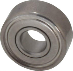 Value Collection - 3/16" Bore Diam, 1/2" OD, Double Shield Miniature Radial Ball Bearing - 0.196" Wide, 1 Row, Round Bore, 108 Lb Static Capacity, 293 Lb Dynamic Capacity - Eagle Tool & Supply