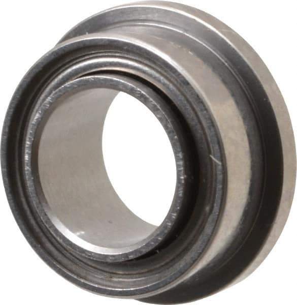 Value Collection - 0.055" Bore Diam, 3/16" OD, Double Shield Miniature Radial Ball Bearing - 7/64" Wide, With Flange, 1 Row, Round Bore, 16 Lb Static Capacity, 52 Lb Dynamic Capacity - Eagle Tool & Supply