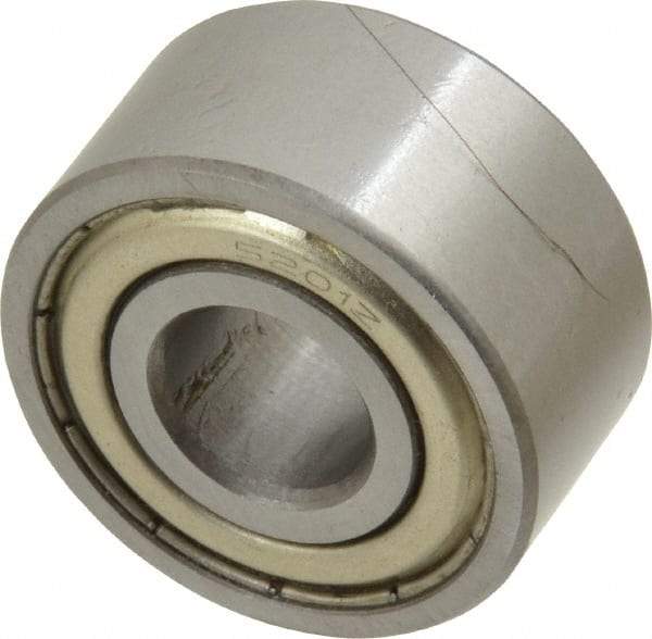 Tritan - 12mm Bore Diam, 32mm OD, Double Shield Angular Contact Radial Ball Bearing - 15.9mm Wide, 2 Rows, Round Bore, 1,300 Lb Static Capacity, 2,300 Lb Dynamic Capacity - Eagle Tool & Supply
