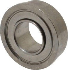 Value Collection - 1/4" Bore Diam, 1/2" OD, Double Shield Miniature Radial Ball Bearing - 3/16" Wide, With Flange, 2 Rows, Round Bore, 90 Lb Static Capacity, 243 Lb Dynamic Capacity - Eagle Tool & Supply
