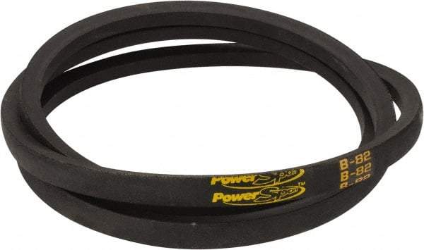 Value Collection - Section B, 21/32" Wide, 85" Outside Length, V-Belt - Rubber, Classic, No. B82 - Eagle Tool & Supply