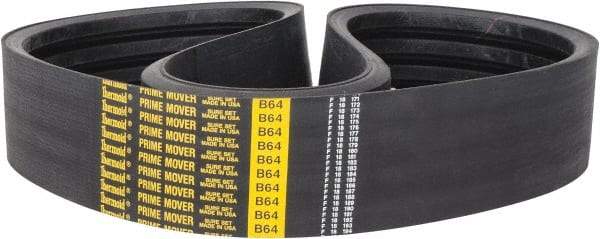 Value Collection - Section B, V-Belt - Neoprene Rubber, Classic Banded, No. B-64 - Eagle Tool & Supply