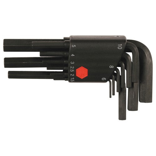 1.5-10 HEX L-KEY SHORT ARM BLACK 9PC SET - Eagle Tool & Supply
