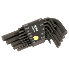 .050 - 3/8 HEX L-KEY SHORT ARM BLACK SET - Eagle Tool & Supply