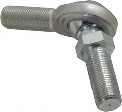 Made in USA - 3/4" ID, 1-3/4" Max OD, 14,290 Lb Max Static Cap, Male Spherical Rod End with Stud - 3/4-16 RH, Steel with Steel Raceway - Eagle Tool & Supply