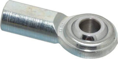 Made in USA - 5/16" ID, 7/8" Max OD, 3,600 Lb Max Static Cap, Plain Female Spherical Rod End - 5/16-24 RH, Steel with Steel Raceway - Eagle Tool & Supply