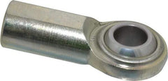 Made in USA - 3/4" ID, 1-3/4" Max OD, 14,290 Lb Max Static Cap, Plain Female Spherical Rod End - 3/4-16 RH, Steel with Steel Raceway - Eagle Tool & Supply