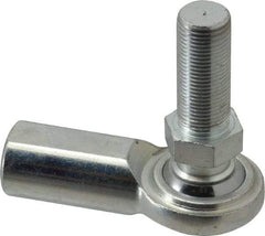 Made in USA - 3/4" ID, 1-3/4" Max OD, 14,290 Lb Max Static Cap, Female Spherical Rod End with Stud - 3/4-16 RH, Steel with Steel Raceway - Eagle Tool & Supply