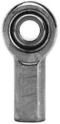 Made in USA - 3/16" ID, 5/8" Max OD, 3,736 Lb Max Static Cap, Female Spherical Rod End with Stud - 10-32 RH, Alloy Steel with Steel Raceway - Eagle Tool & Supply