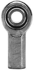 Made in USA - 5/16" ID, 7/8" Max OD, 3,200 Lb Max Static Cap, Female Spherical Rod End with Stud - 5/16-24 RH, Steel with Bronze Raceway - Eagle Tool & Supply