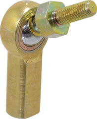 Made in USA - 3/16" ID, 5/8" Max OD, 1,624 Lb Max Static Cap, Female Spherical Rod End with Stud - 10-32 RH, Steel with Bronze Raceway - Eagle Tool & Supply