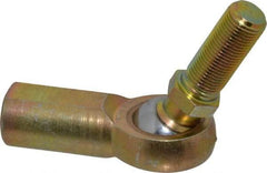 Made in USA - 5/8" ID, 1-1/2" Max OD, 7,400 Lb Max Static Cap, Female Spherical Rod End with Stud - 5/8-18 RH, Steel with Bronze Raceway - Eagle Tool & Supply