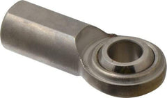 Made in USA - 5/8" ID, 1-1/2" Max OD, 5,870 Lb Max Static Cap, Plain Female Spherical Rod End - 5/8-18 RH, Stainless Steel with Stainless Steel Raceway - Eagle Tool & Supply