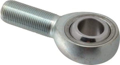 Made in USA - 3/4" ID, 1-3/4" Max OD, 28,090 Lb Max Static Cap, Plain Male Spherical Rod End - 3/4-16 RH, Alloy Steel with Steel Raceway - Eagle Tool & Supply