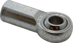 Made in USA - 5/8" ID, 1-1/2" Max OD, 17,959 Lb Max Static Cap, Plain Female Spherical Rod End - 5/8-18 RH, Alloy Steel with Steel Raceway - Eagle Tool & Supply