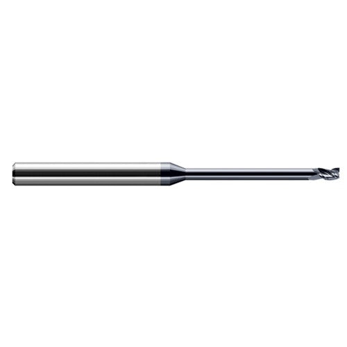 ‎Miniature End Mills - Long Reach, Stub Flute - 0.2187″ (7/32″) Cutter Diameter × 0.3300″ Length of Cut × 1.1250″ (1-1/8″) Reach Carbide Square End Mill, 3 Flutes, AlTiN Coated - Exact Industrial Supply