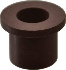 Bunting Bearing - 1/2" Inside x 3/4" Outside Diam, PTFE Sleeve Bearing - 1" Flange Outside Diam, 1/8" Flange Thickness, 3/4" OAL - Eagle Tool & Supply