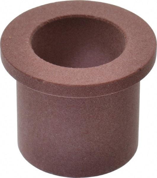 Bunting Bearing - 3/4" Inside x 1" Outside Diam, PTFE Sleeve Bearing - 1-1/4" Flange Outside Diam, 1/8" Flange Thickness, 1" OAL - Eagle Tool & Supply