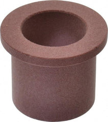 Bunting Bearing - 3/4" Inside x 1" Outside Diam, PTFE Sleeve Bearing - 1-1/4" Flange Outside Diam, 1/8" Flange Thickness, 1" OAL - Eagle Tool & Supply
