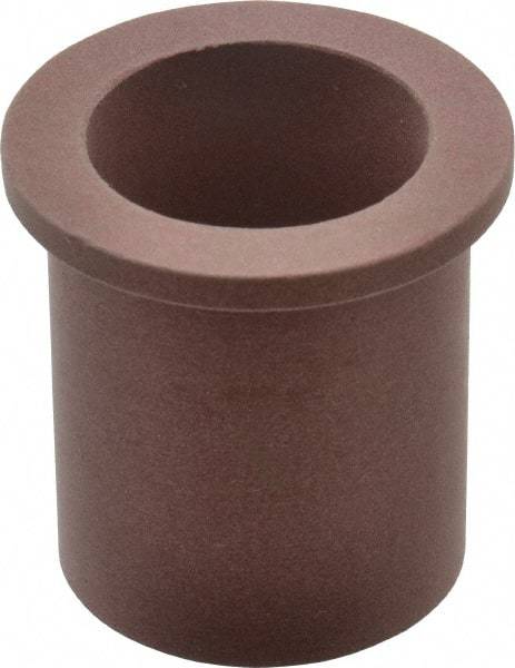 Bunting Bearing - 1" Inside x 1-1/4" Outside Diam, PTFE Sleeve Bearing - 1-1/2" Flange Outside Diam, 1/8" Flange Thickness, 1-1/2" OAL - Eagle Tool & Supply