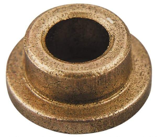 Bunting Bearing - 1-1/2" Inside x 1-3/4" Outside Diam, PTFE Sleeve Bearing - 2" Flange Outside Diam, 1/8" Flange Thickness, 2" OAL - Eagle Tool & Supply
